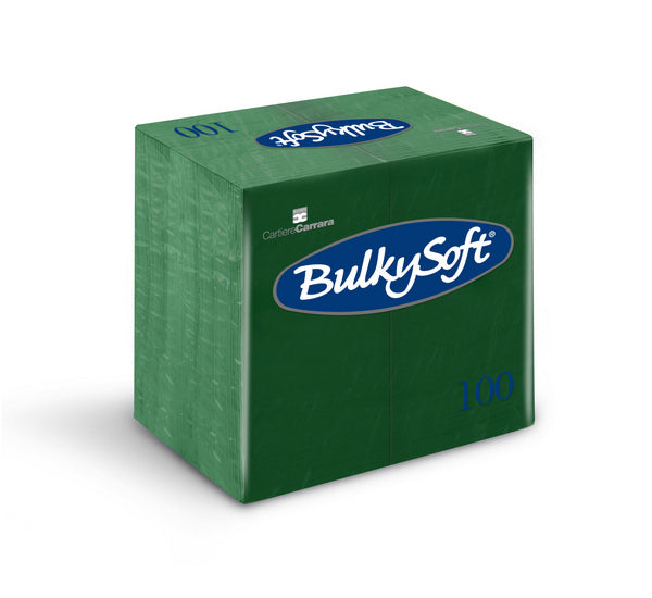 Servietten Bulkysoft 2-lagig, 1/8 Falz Grün 40x40cm