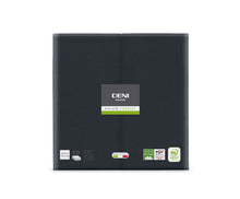 Servietten Airlaid Deni meet, schwarz 40x40 cm, 1/8 Falz