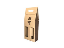 Karton für 2 Flaschen braun 17 x 85 x 35 cm