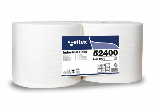 Putztuchrolle Maxi LUX1000, 2-lagig weiss, Zellstoff 24x34cm,1000