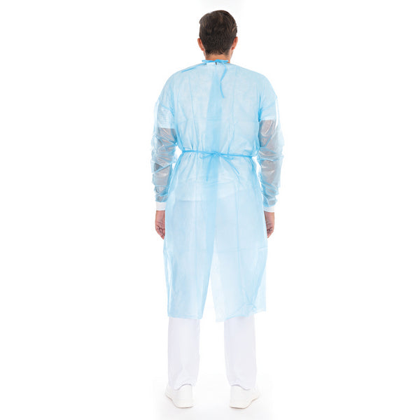 Schutzkittel Protect PP-Vlies PE Beschi. blau 120 x 145 cm  L