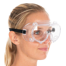Schutzbrille  PVC Gummiband, belüftet transparent