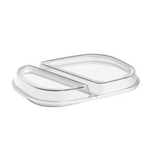 Mehrweg Deckel für Menubox 2-geteilt transparent 239 x 185 x 26 m