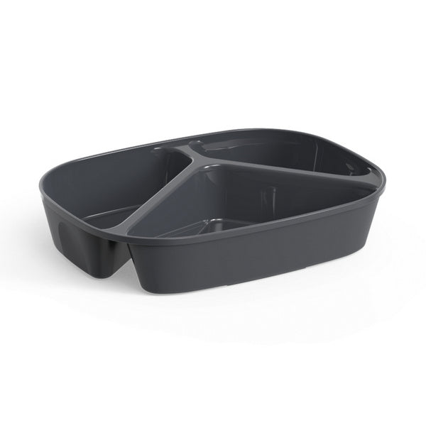 Mehrweg Menubox 3-ge 440/275/165 ml PP, schiefergrau 236 x 181 x