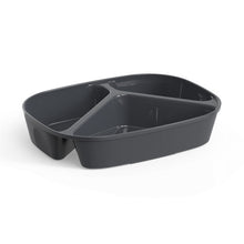 Mehrweg Menubox 3-ge 440/275/165 ml PP, schiefergrau 236 x 181 x
