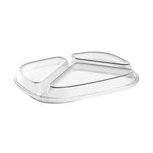 Mehrweg Deckel für Menubox 3-geteilt transparent 239 x 185 x 26 m