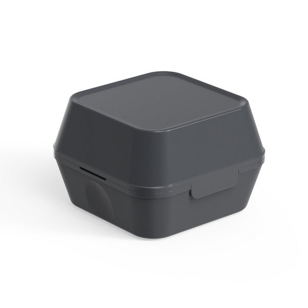 Mehrweg Hamburgerbox 1100 ml, PP schiefergrau 125 x 125 x 102 mm