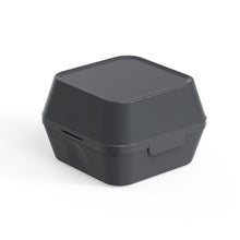 Mehrweg Hamburgerbox 1100 ml, PP schiefergrau 125 x 125 x 102 mm