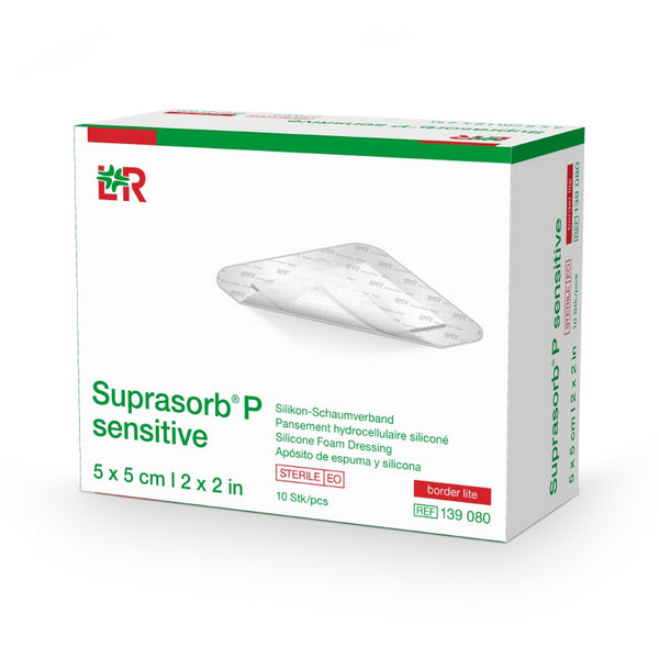 Suprasorb P sensitiv border lite steril 5cmx5cm