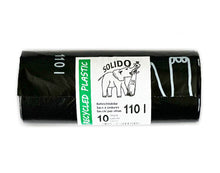 Kehrichtsäcke 110lt HD-LLD/PE 0.032mm Schwarz, "Solido" 350/350x1