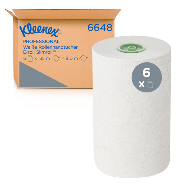 ICON Rollenhandtuch Kleenex 1-lagig Slimroll, weiss 19,1cm x 135m