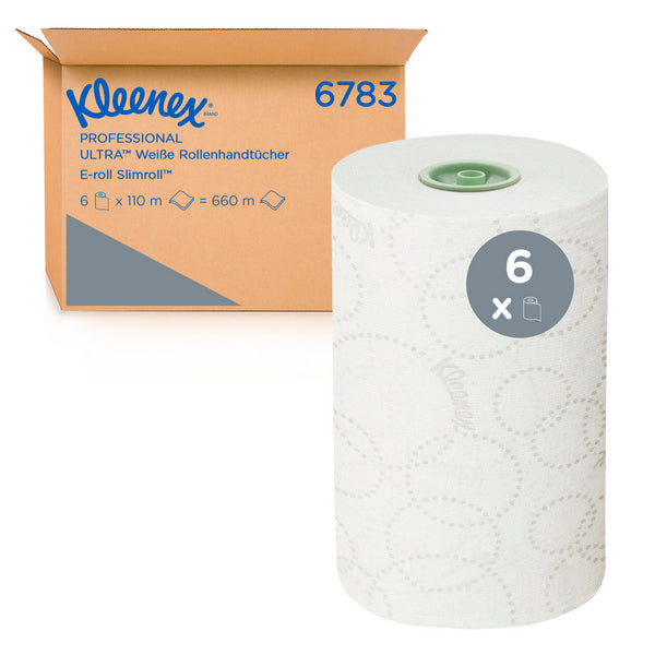 ICON Rollenhandtuch Kleenex Ultra 2-lg. Slimroll, weiss 19,1cm x