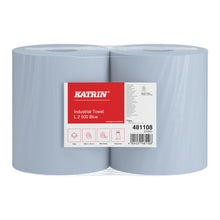 Putztuchrolle Katrin L2 500 Blue blau, 2-lagig,500cps 180lfm, 22x