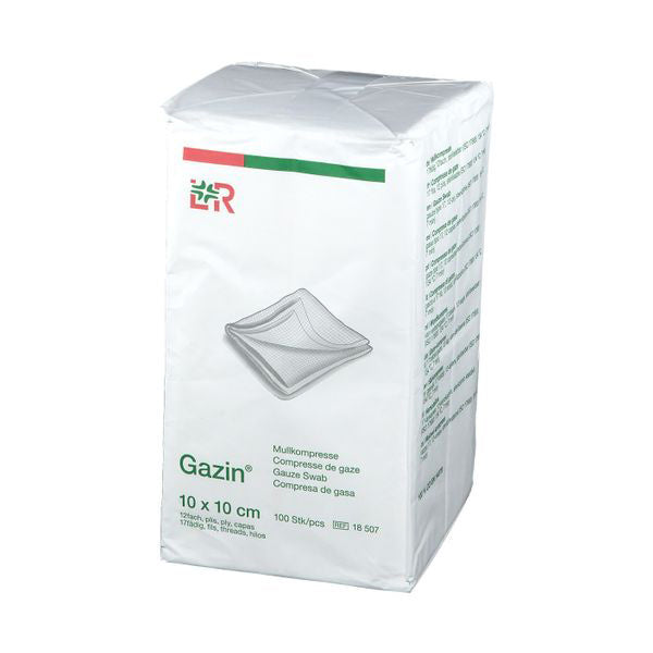 Gazin Mullkompressen 12 lagig 17fädig 10 x 10cm