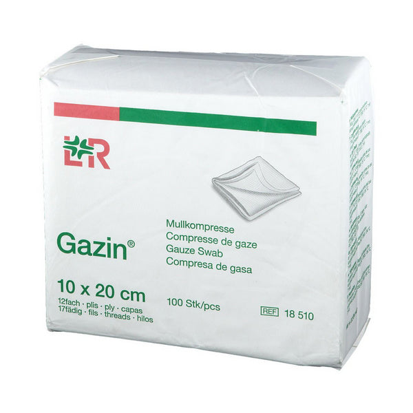 Gazin Mullkompressen 12 lagig 17fädig 10 x 20cm