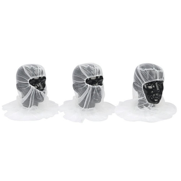 Astrohaube Micromesh Nylon mit Cape weiss Kombination: Haube