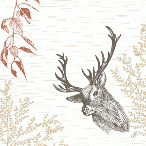 BioDunisoft Servietten, 1/4 Falz Wood & Deer 40 x 40 cm