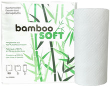 Haushaltrolle 100% Bambus Zellst. weiss, 2-lagig 23x25cm, 90 Blat