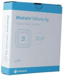 Biatain Silicone Ag Schaumverband 7.5 x 7.5 cm
