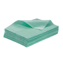 Dentalservietten Plast. 3-lagig grün 33x45cm
