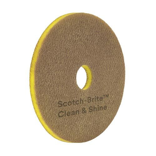 Maschinenpad Clean & Shine CLSH/432 gelb, Polyester Ø 432 mm