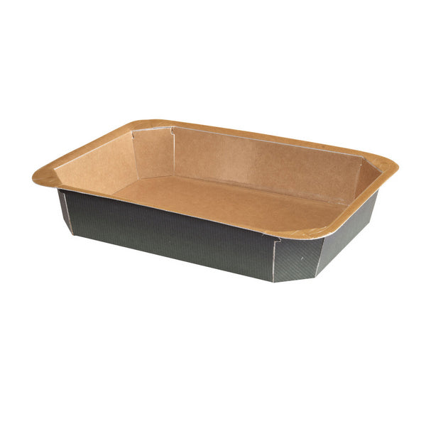 Forum Karton Schale 1200 ml schwarz / braun 227 x 178 x 40 mm