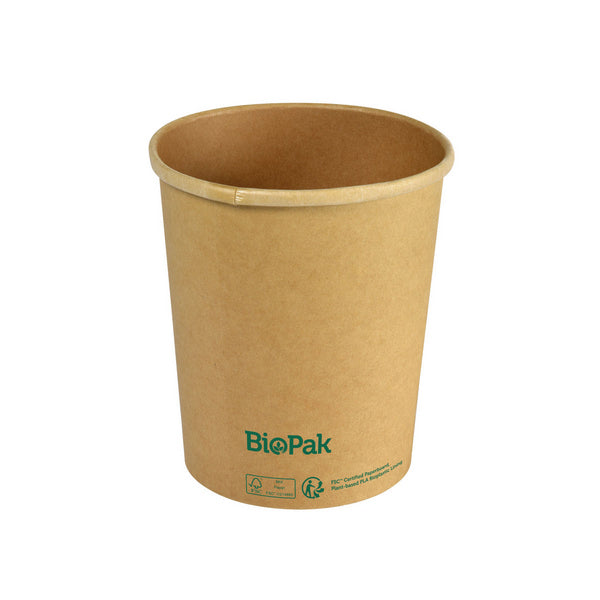 Suppenschale Slim Karton / PLA Braun 950 ml