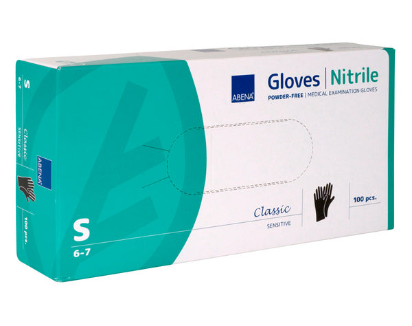Nitrilhandschuhe Classic S schwarz, unsteril puderfrei, 240mm