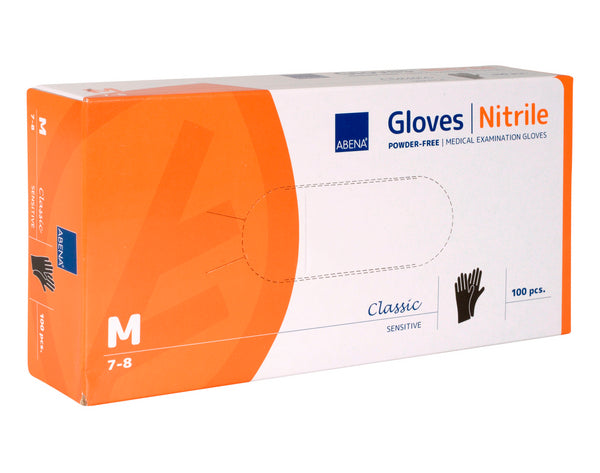 Nitrilhandschuhe Classic M schwarz, unsteril puderfrei, 240mm