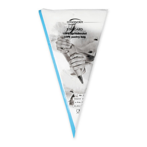 Spritzbeutel geblock LDPE 1lagig 0.07mm transparent 50 x 28 cm