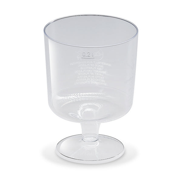 Kelch mit Fuss 2dl PP, transparent unzerbrechlich, Ø 72 × 136 mm