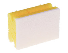 Pad-Schwamm klein mit weissem Pad gelb, neutral 95x70x48 mm
