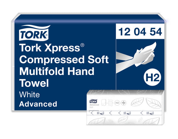 Handtuch Interfold Tork Advanced weiss H2 komprimiert 21,2x32cm,