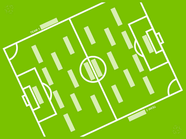 Tischset Linclass-Premium Fussballfeld 40 x 30 cm