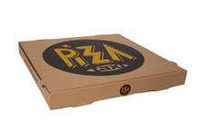 Pizzakarton Modell Francia Kraft "Pizza Taxi" braun, 36x36x4 cm