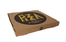 Pizzakarton Modell Francia Kraft "Pizza Taxi" braun, 40x40x4 cm