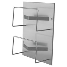 Wandhalter für 2 Handschuhboxen Edelstahl, 25.4x34cm mit Feder