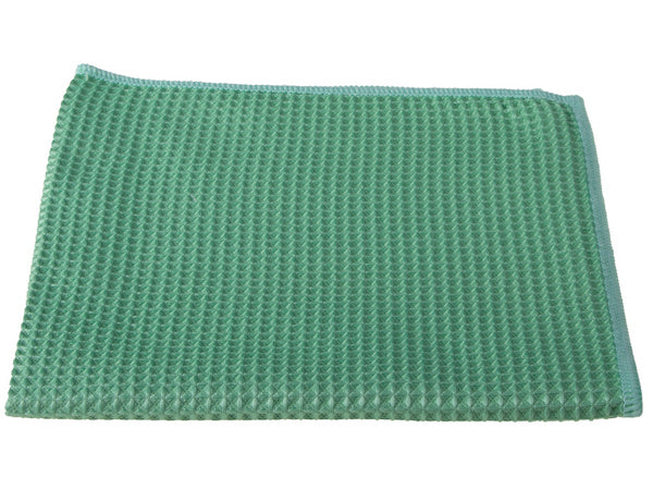 Microfaser Waffel- tuch 290 g/m2 grün 40 x 40 cm