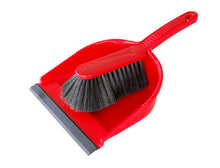 Kehrgarnitur mit Lippe, Rosshaar Rot Kunststoff