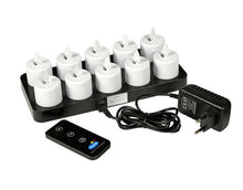 LED Set Moving Flame 10 LED's wiederaufladbar 38 x Ø 36 mm