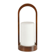 LED Leuchte wiederaufladbar Easy Bambus, Braun 24 x 10 cm