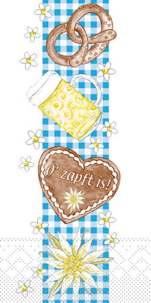 Servietten Tissue Bayern 3-lagig 33x33 cm, 1/4 Falz