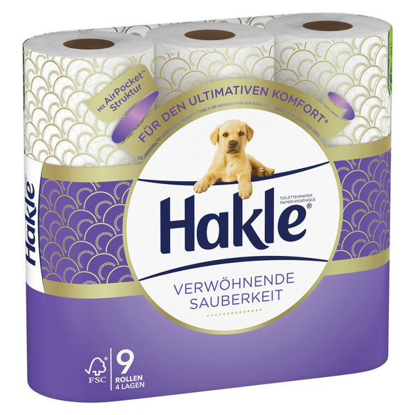 WC-Papier Hakle 4lg. verwöhn. Sauberkeit, weiss, 140 Cps. 12,5x9,
