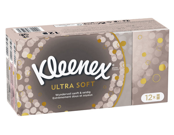Taschentücher Kleenex Ultrasoft 4-lagig, weiss 16x(12x9 Tücher)