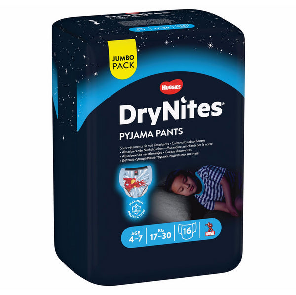 DryNites Jumbo-Pack Boy 4-7 Jahre 4x16 Stk. Grösse M