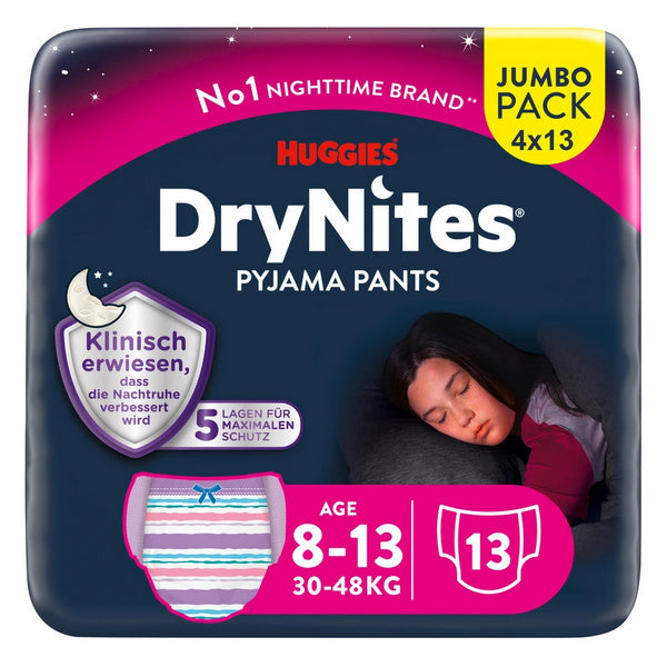 DryNites Jumbo-Pack Girl 8-13 Jahre 4x13 Stk. Grösse L