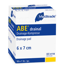 ABE® drainal Schlitzkompresse weiss/silber 6 x 7 cm