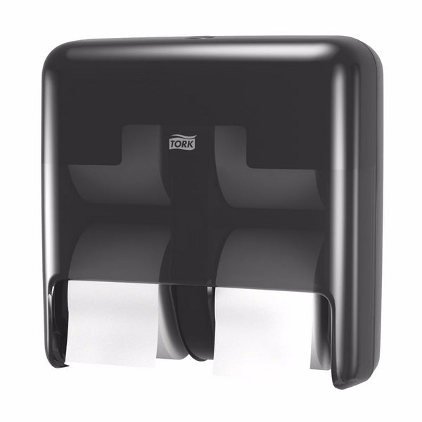 Spender WC-Papier 4 Rollen Midi T7 schwarz, Kunststoff 31,9x17,4x