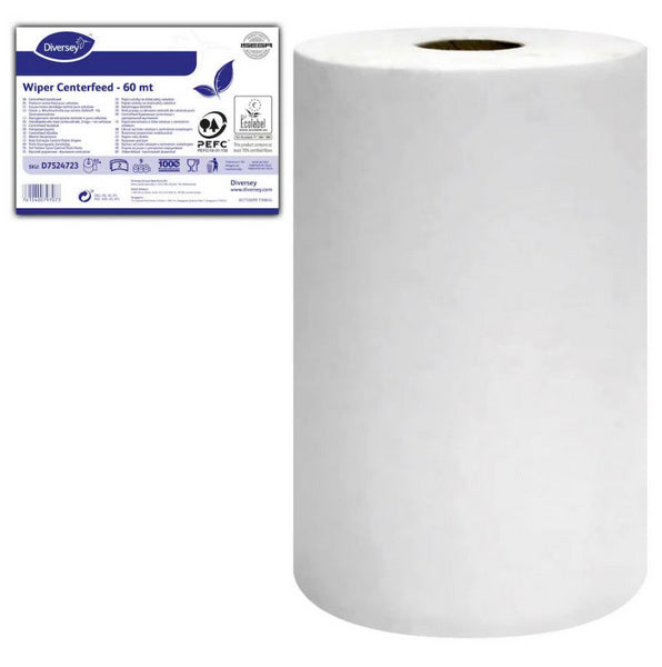 Wiper Centerfeed Wischtuchrolle weiss, 2-lagig 60m, 2 x 19 g/m²