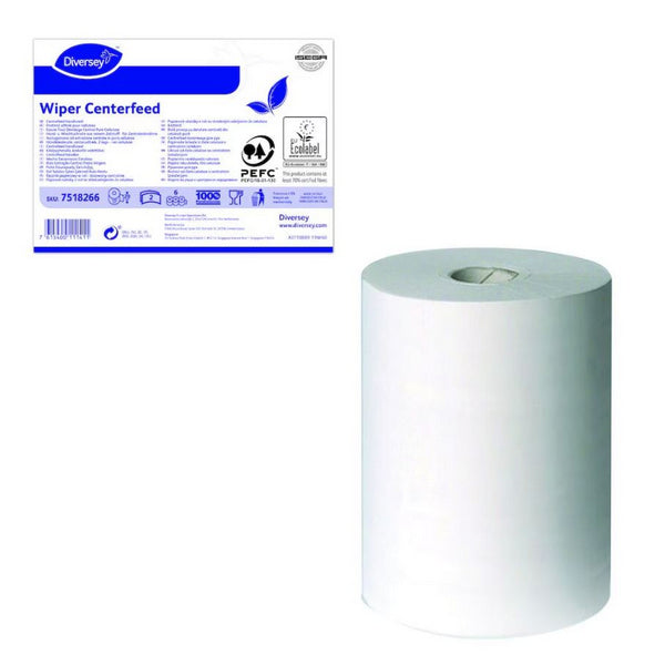 Wiper Centerfeed Wischtuchrolle midi weiss, 2-lagig, 2x18.5 g/m²,